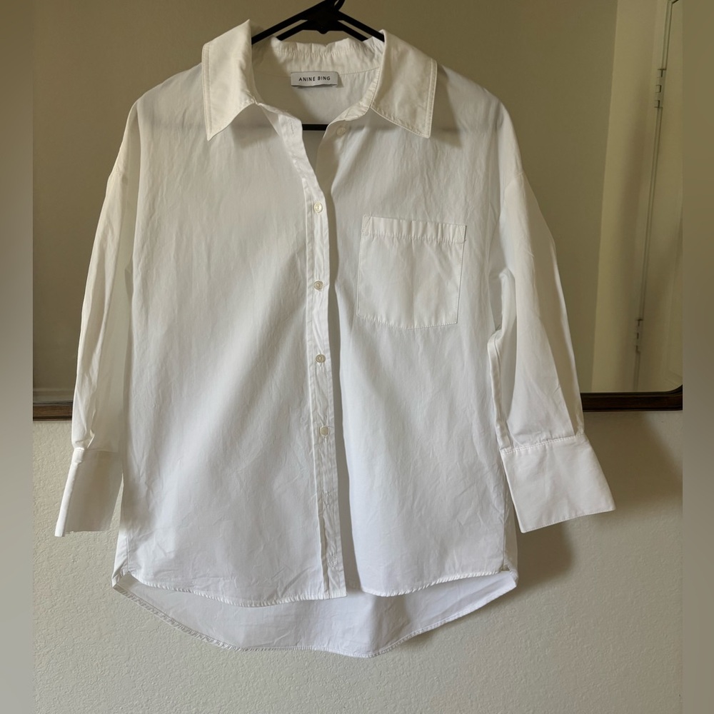 Anine Bing White Button Down XXS